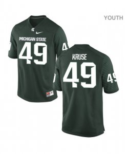 Youth David Kruse Michigan State Spartans #49 Nike NCAA Green Authentic College Stitched Football Jersey MG50S53CR